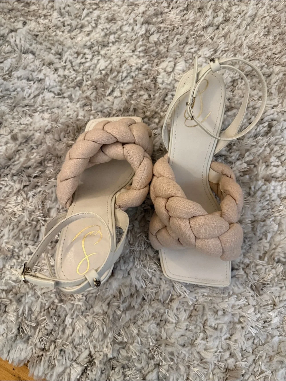 Braided Strap Women’s Sandals in Beige